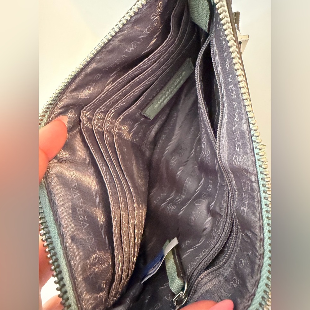Simply Vera Vera Wang Mint Green Zip Top Clutch - Picture 7 of 14